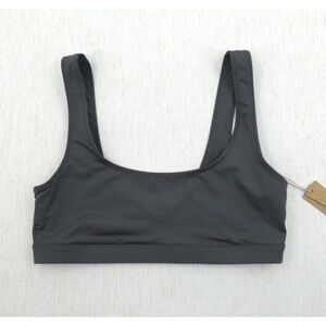 SKIMS Recycled Swim Tank Women Medium Gunmetal Top Flattering NWT